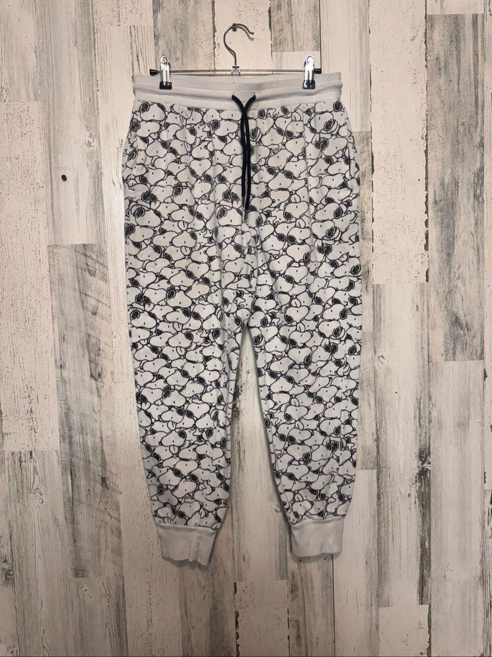 Peanuts Snoopy All-Over Print Fleece Jogger Pajama Lounge Sweatpants M